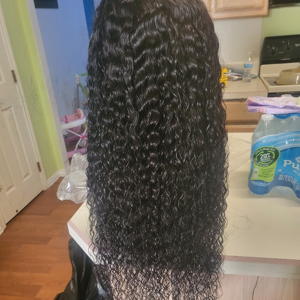 30inch water wave human hair wig